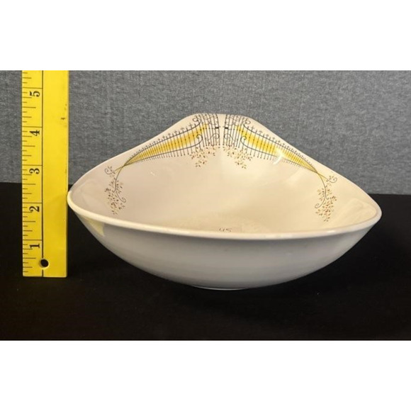 MCM Hall China Eva Zeisel Hallcraft, Buckingham Pattern Oval Serving Dish 12" - Picture 4 of 5